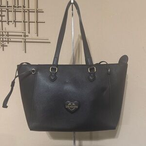 Love Moschino Black Heart Logo Tote